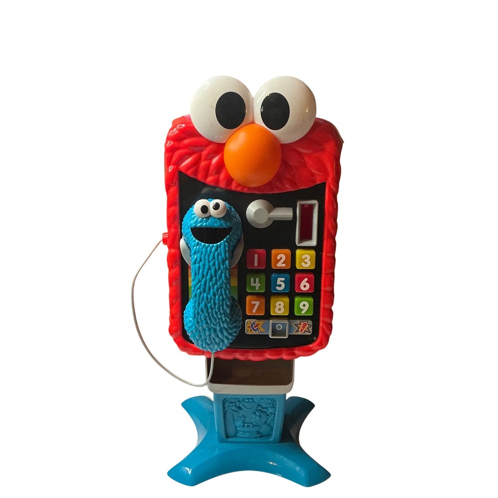 Sesame‎ Street Elmo & Cookie Monster Learning Pay Phone WORKS